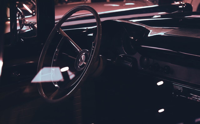 clean vintage car dashboard