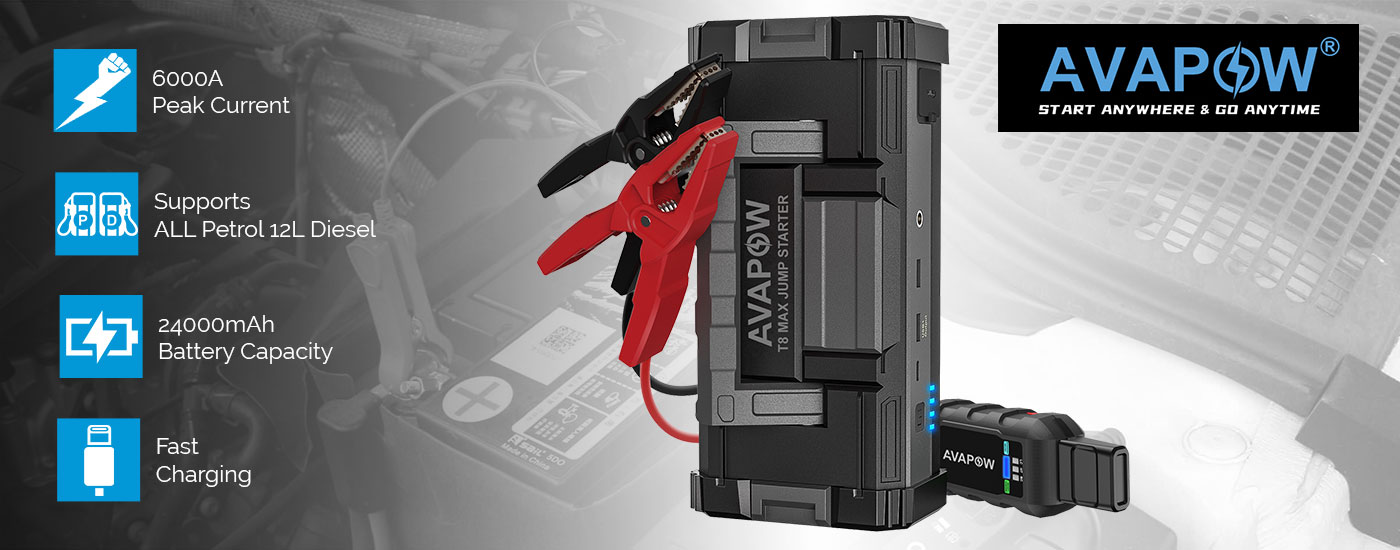 black and gray 24000mah battery jump starter