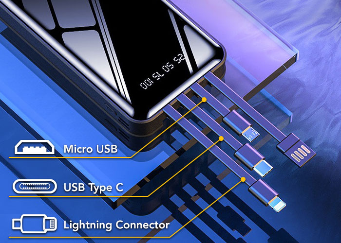 Built-in 3 Charging Cables