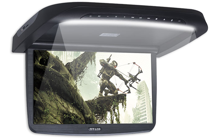 Built-in LED Lights Roof Mount DVD Player