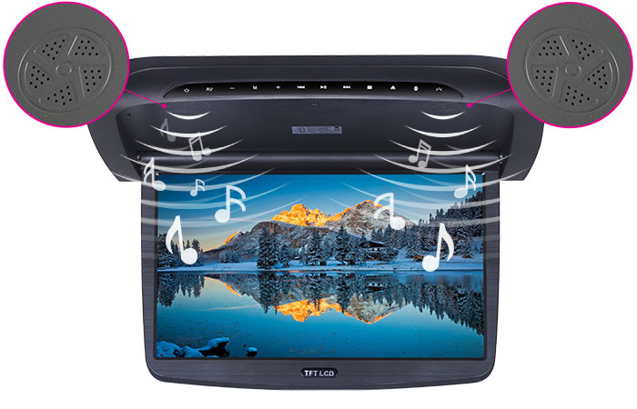 Built-in Speakers Motorized Roof Mount DVD Player