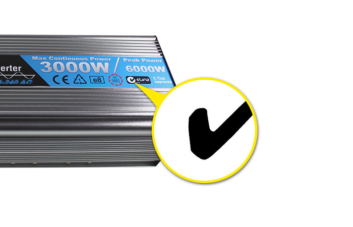 C-Tick mark Power inverter