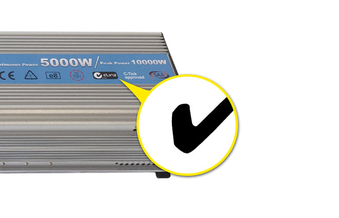 C-Tick mark Power inverter