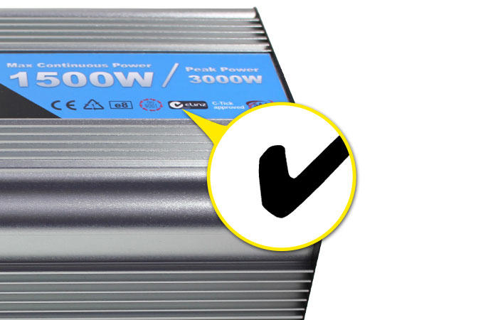 C-Tick mark Power inverter