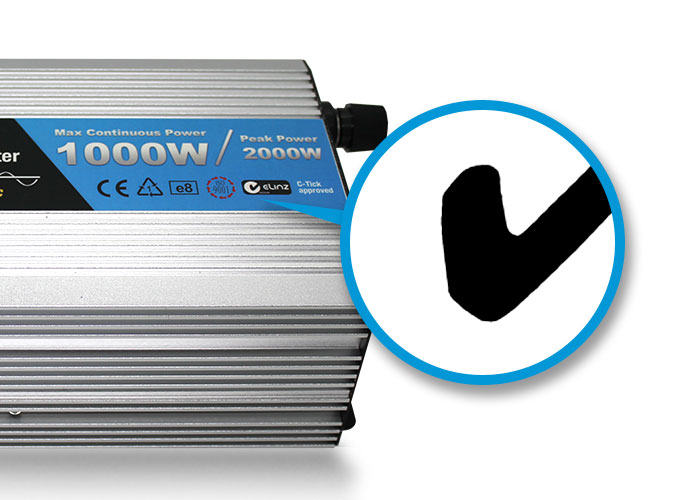 C-Tick mark Power inverter