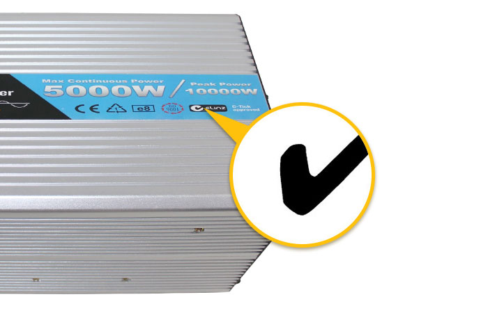 C-Tick mark Power inverter