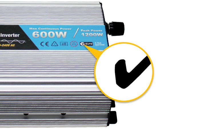 C-Tick mark Power inverter