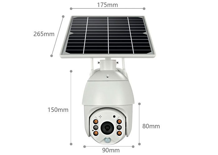 CCTV Camera with Solar Panel and installation screws