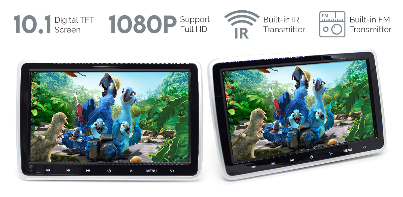 Elinz 2x 10.1" TFT Active Headrest