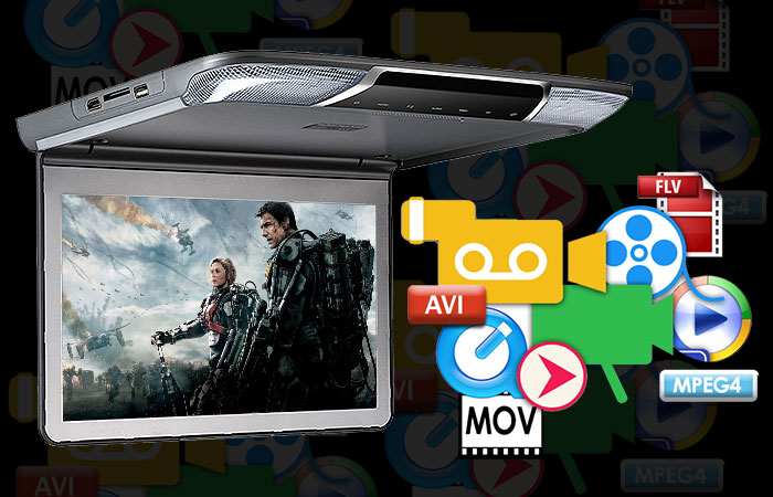 roof-mounted car DVD player
