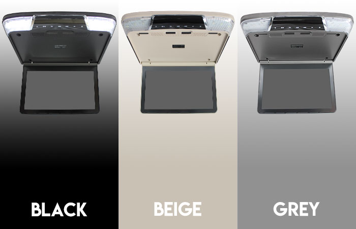 3 Colours of IPS Car Roof Mounted DVD Player