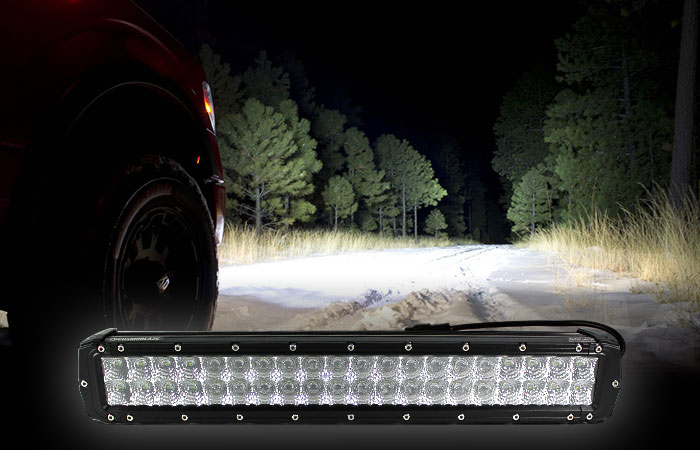 cree led light bar in action at night