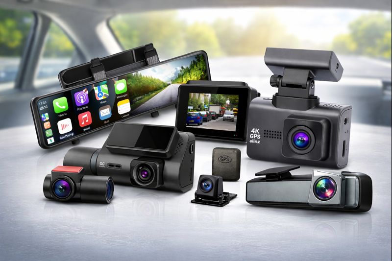 Elinz dash cams with reverse camera