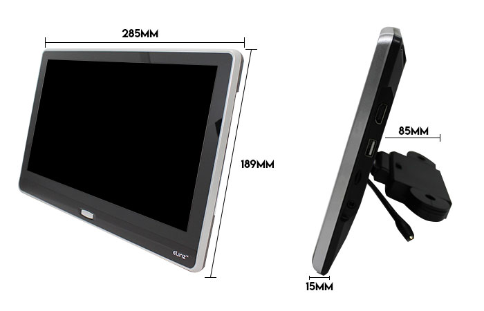 Dimensions Slim Active Headrest DVD Player