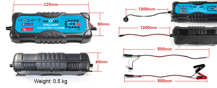 maxxlee battery charger dimensions, 220mm wide, 800mm tall, 60mm thick