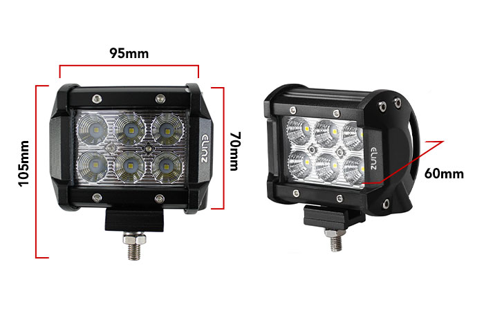 LED Work Light Dimensions