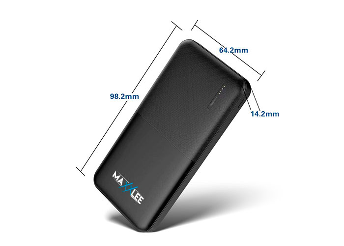 Slim 10000mAh Power Bank Dimensions