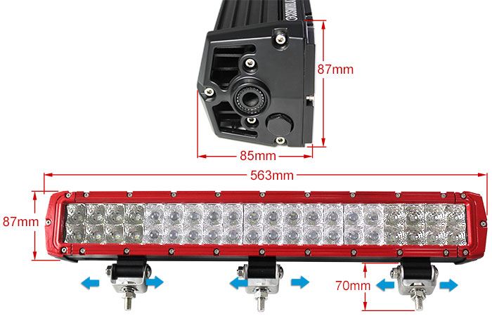 20inch Cosmoblaze LED Light bar Dimensions