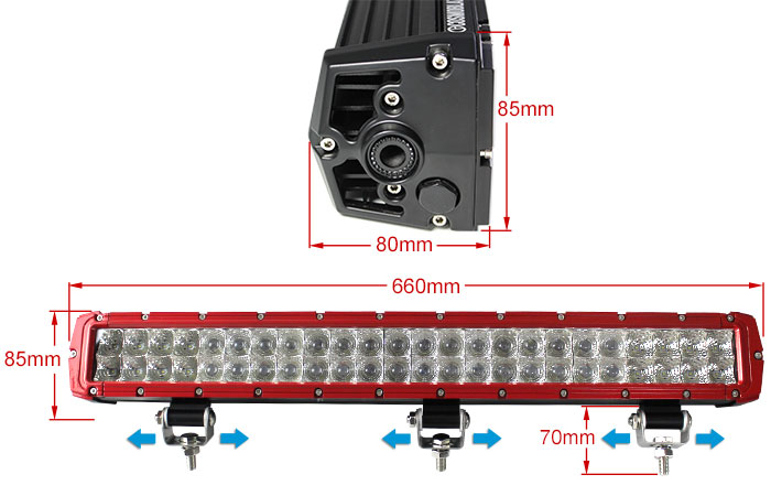 20inch Cosmoblaze LED Light bar Dimensions