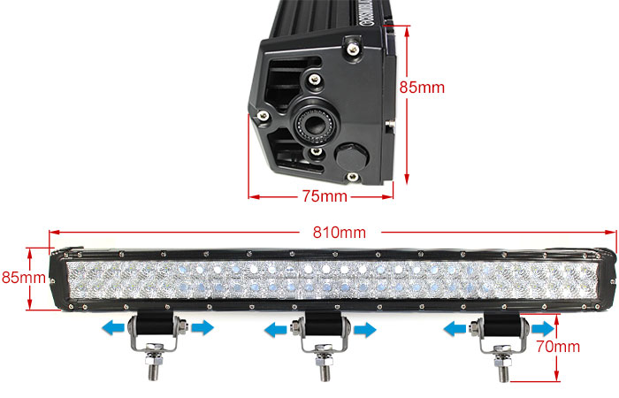 20inch Cosmoblaze LED Light bar Dimensions
