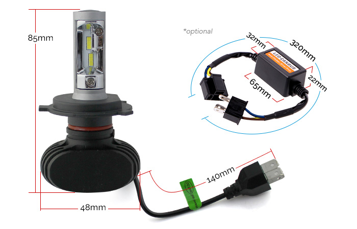 H4 Headlights Dimension