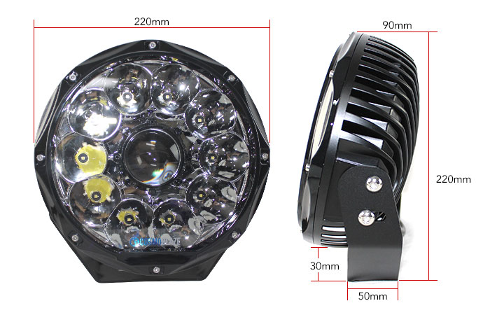 Dimensions Laser Driving Lights