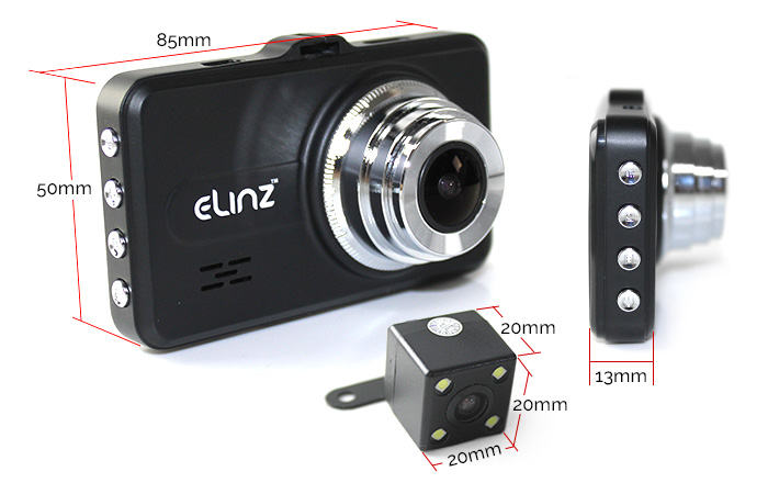 Dash Cam Dual Camera Reversing WiFi 1296P Car Video