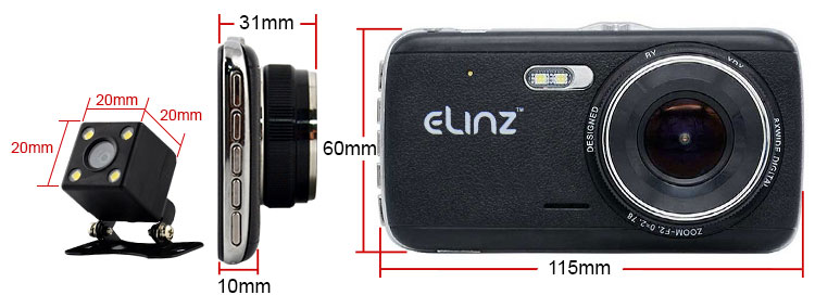 Dimensions 4 inch Dash Camera Online