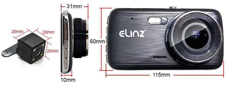 Dimensions 4 inch Dash Camera Online