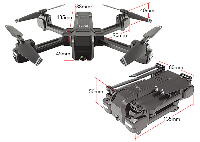 RC Drone 4K Drone Dimensions