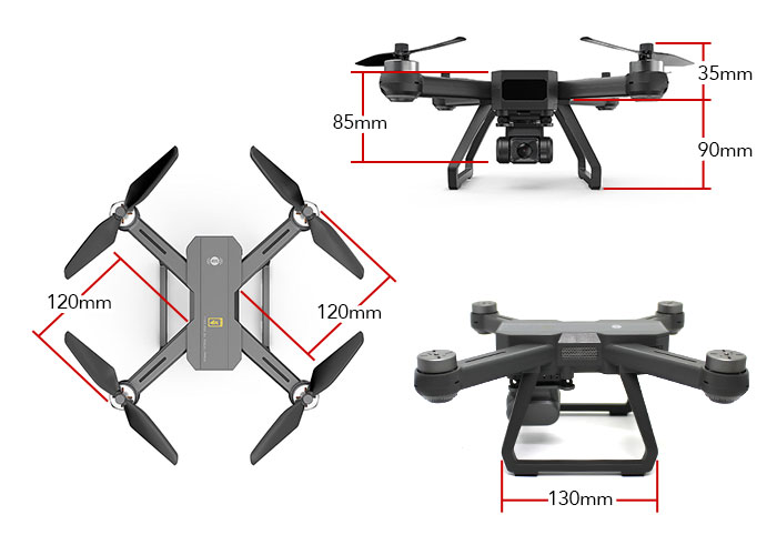 RC Drone 4K Drone Dimensions