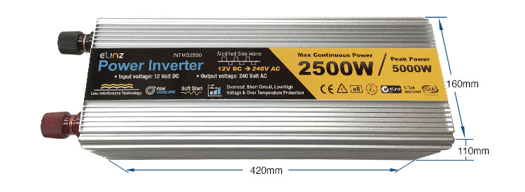 pure sine wave inverter dimension