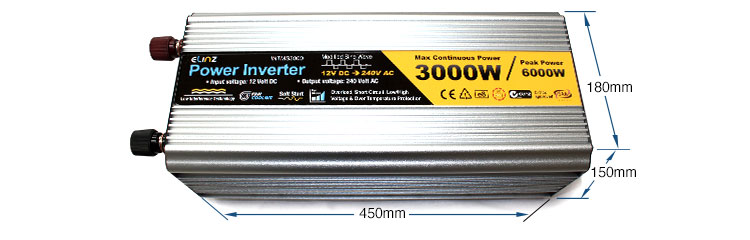 modified sine wave inverter dimension