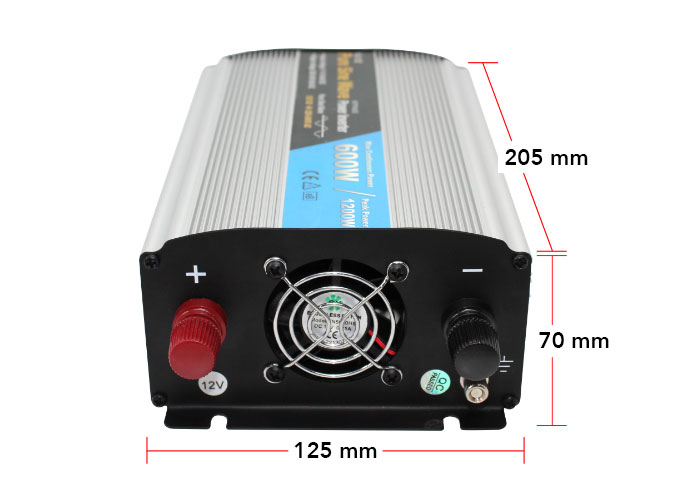 600W Pure Sine Wave Inverter Dimensions