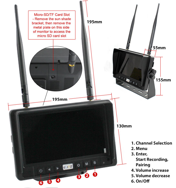 Wireless Rear View Camera Dimensions