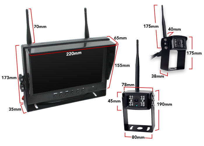 Monitor and Camera Dimensions