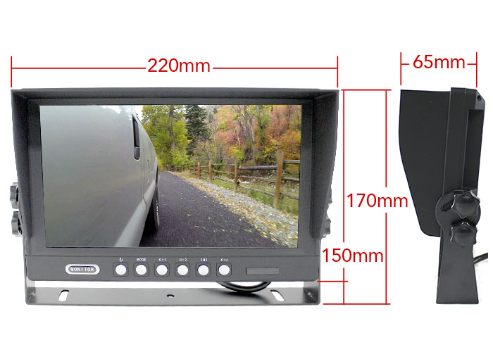 9 inch Splitscreen Monitor Product Dimensions