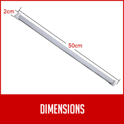 rigid led light bar strip dimensions, 2 cm width, 50cm long
