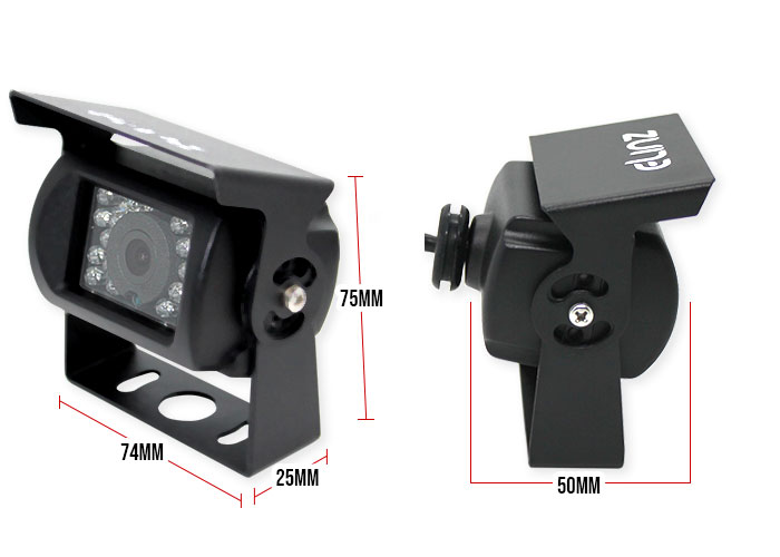AHD Reversing Camera Forward View Dimensions