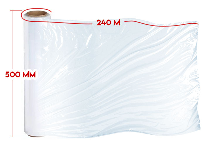 Dimensions Stretch Wrap 500mm x 240M