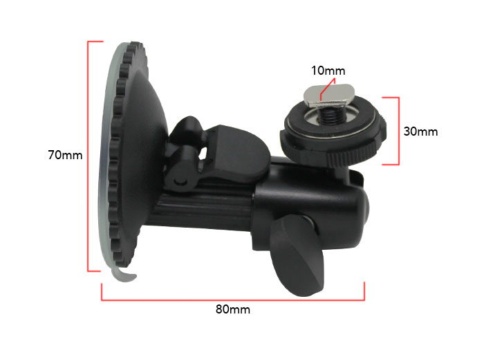 Windscreen Suction Cup Mount Dimensions