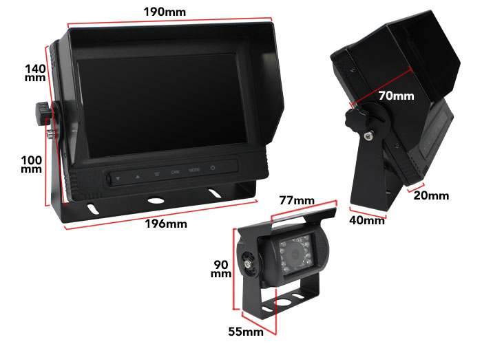 Monitor and Camera dimensions