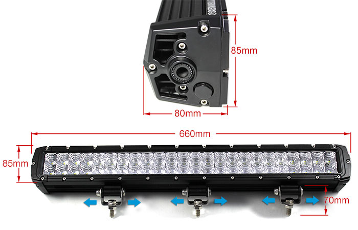 20inch Cosmoblaze LED Light bar Dimensions