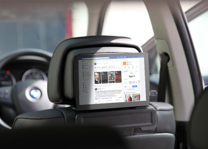 Easy to install Active Touch Screen Headrest