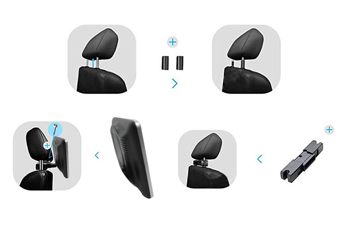 Wireless IR Headphone & Car Charger Car DVD Player