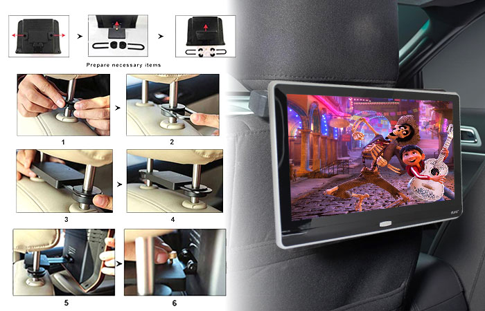 Multiple Audio Headrest DVD Player