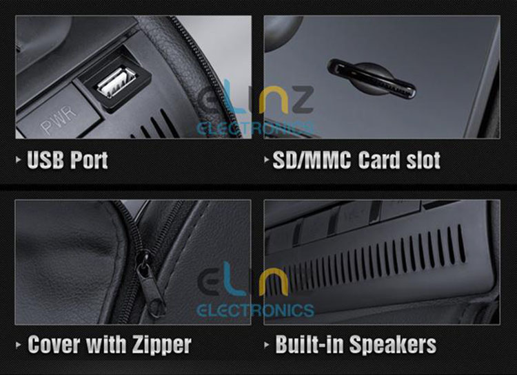 Headrest dvd player features
