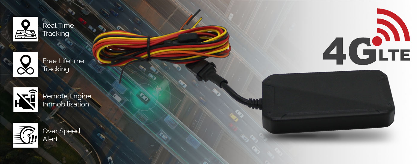 black 4G fleet GPS tracker