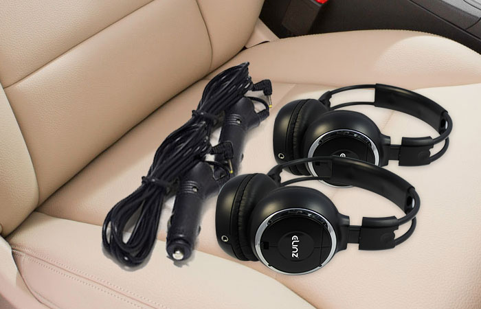 Wireless IR Headphone & Car Charger Car DVD Player