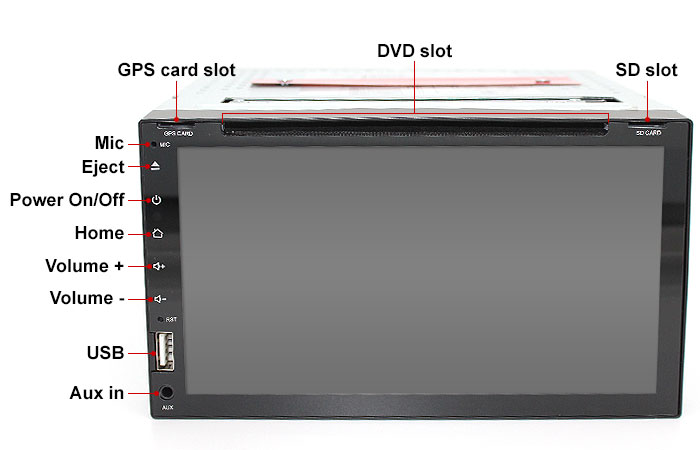 front panel android car dvd player